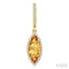 Evoque Gemstone Marquise Shape & Halo Diamond Earrings