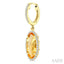 Evoque Gemstone Oval Shape & Halo Diamond Earrings