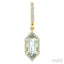 Evoque Gemstone Hexagon Shape & Halo Diamond Earrings