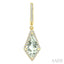 Evoque Gemstone Kite Shape & Halo Diamond Earrings