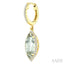 Evoque Gemstone Marquise Shape & Halo Diamond Earrings