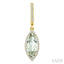 Evoque Gemstone Marquise Shape & Halo Diamond Earrings