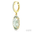 Evoque Gemstone Oval Shape & Halo Diamond Earrings