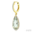 Evoque Gemstone Pear Shape & Halo Diamond Earrings