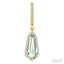 Evoque Gemstone Shield Shape & Halo Diamond Earrings