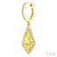 Evoque Gemstone Kite Shape & Halo Diamond Earrings