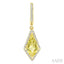Evoque Gemstone Kite Shape & Halo Diamond Earrings