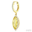 Evoque Gemstone Marquise Shape & Halo Diamond Earrings