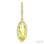 Oval Shape Gemstone & Halo Diamond Earrings