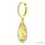 Pear Shape Gemstone & Halo Diamond Earrings