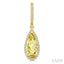 Pear Shape Gemstone & Halo Diamond Earrings