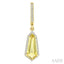 Evoque Gemstone Shield Shape & Halo Diamond Earrings