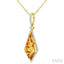 Evoque Gemstone Kite Shape & Halo Diamond Pendant
