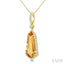 Evoque Gemstone Shield Shape & Halo Diamond Pendant