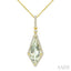 Evoque Gemstone Kite Shape & Halo Diamond Pendant