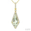 Evoque Gemstone Kite Shape & Halo Diamond Pendant