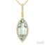 Evoque Gemstone Marquise Shape & Halo Diamond Pendant