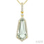 Evoque Gemstone Shield Shape & Halo Diamond Pendant