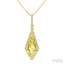 Evoque Gemstone Kite Shape & Halo Diamond Pendant