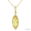 Evoque Gemstone Marquise Shape & Halo Diamond Pendant