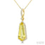 Shield Shape Gemstone & Halo Diamond Pendant