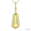 Evoque Gemstone Shield Shape & Halo Diamond Pendant