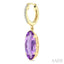 Oval Shape Gemstone & Diamond Earrings