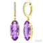 Oval Shape Gemstone & Diamond Earrings