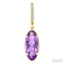 Evoque Gemstone Oval Shape & Diamond Earrings