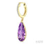 Evoque Gemstone Pear Shape & Diamond Earrings