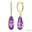 Evoque Gemstone Pear Shape & Diamond Earrings