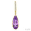 Evoque Gemstone Pear Shape & Diamond Earrings