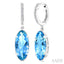 Evoque Gemstone Oval Shape & Diamond Earrings