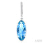 Evoque Gemstone Oval Shape & Diamond Earrings