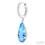 Evoque Gemstone Pear Shape & Diamond Earrings