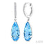 Evoque Gemstone Pear Shape & Diamond Earrings