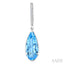 Evoque Gemstone Pear Shape & Diamond Earrings