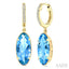 Evoque Gemstone Oval Shape & Diamond Earrings