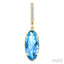 Evoque Gemstone Oval Shape & Diamond Earrings