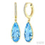 Evoque Gemstone Pear Shape & Diamond Earrings