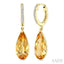 Evoque Gemstone Pear Shape & Diamond Earrings