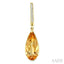 Evoque Gemstone Pear Shape & Diamond Earrings