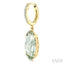 Evoque Gemstone Oval Shape & Diamond Earrings