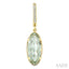 Evoque Gemstone Oval Shape & Diamond Earrings