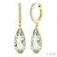 Evoque Gemstone Pear Shape & Diamond Earrings