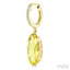 Evoque Gemstone Oval Shape & Diamond Earrings