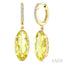Evoque Gemstone Oval Shape & Diamond Earrings