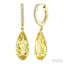 Evoque Gemstone Pear Shape & Diamond Earrings