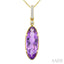 Oval Shape Gemstone & Diamond Pendant