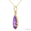 Evoque Gemstone Pear Shape & Diamond Pendant